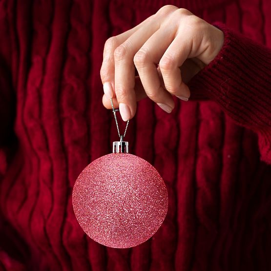 BOŽIČNI OKRASKI ROSE RED 36KS 311433