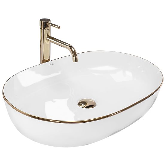 Brezčasni umivalnik Rea CLEO 61 Gold Edge
