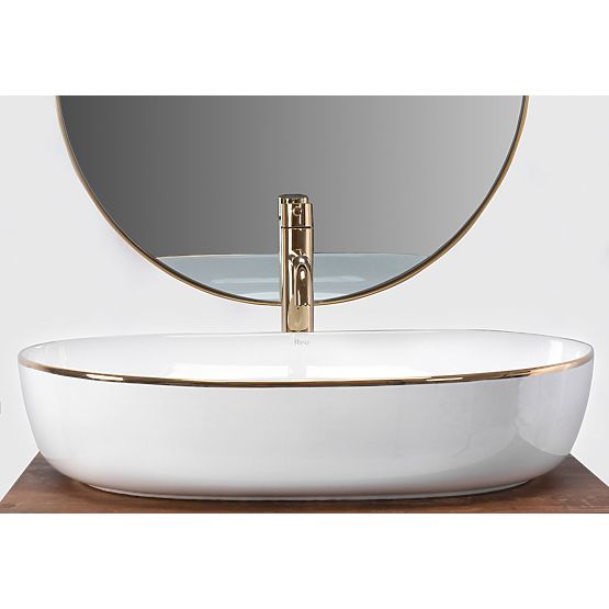 Brezčasni umivalnik Rea CLEO 61 Gold Edge