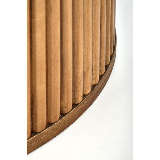 BRUNO okrogla miza, bel marmor / oreh (2p=1ks)