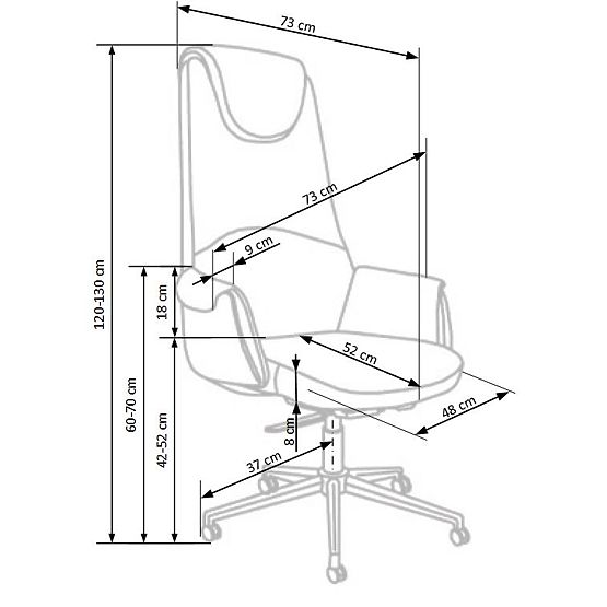 CALVANO pisarniški stol temno rjava / svetlo rjava