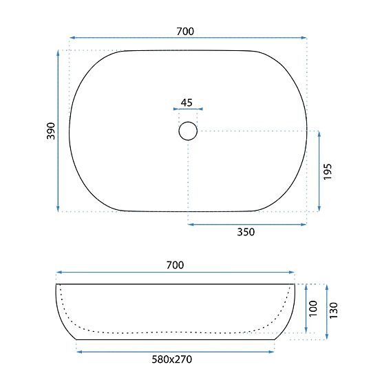Časovno umivalnik Rea Cleo 71 White