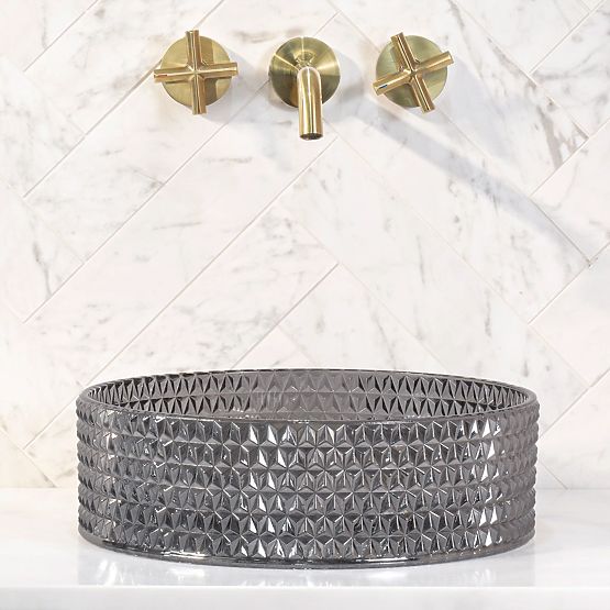 Časovno umivalnik Rea Cristal 35 Črna