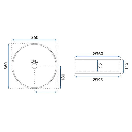 Časovno umivalnik Rea Ingrid 36 Črna