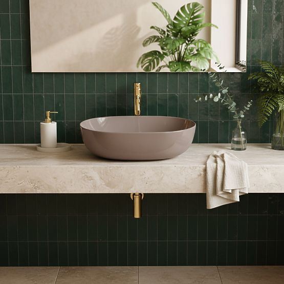 Časovno umivalnik Rea Lisa Beige Shiny