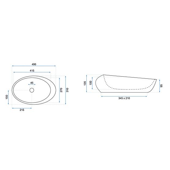 Časovno umivalnik Rea Roxy C Stone L.GREY