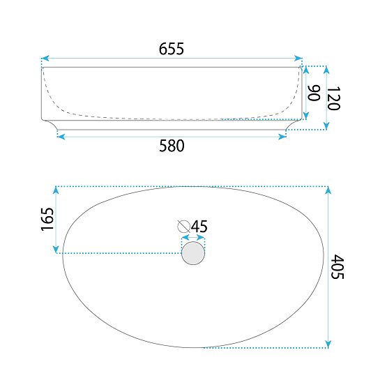 Časovno umivalnik Rea SABINA 65