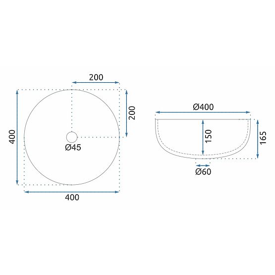 Časovno umivalnik Rea Sue Transparent