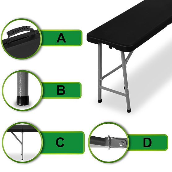 Catering set Feta 180 Black +2 klopi