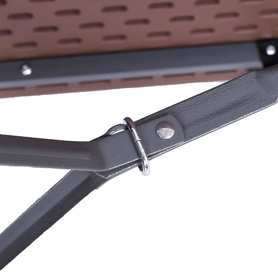 Catering set Ratan rjava miza 180 cm + 2 klopi