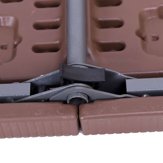 Catering set Ratan rjava miza 180 cm + 2 klopi