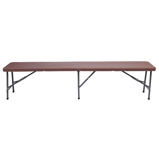 Catering set Ratan rjava miza 180 cm + 2 klopi