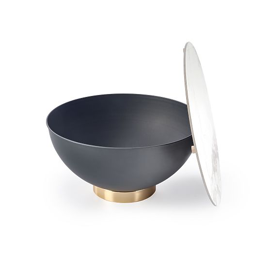 CECILIA konferenčna mizica bel marmor / siva / zlata (2p=1ks)