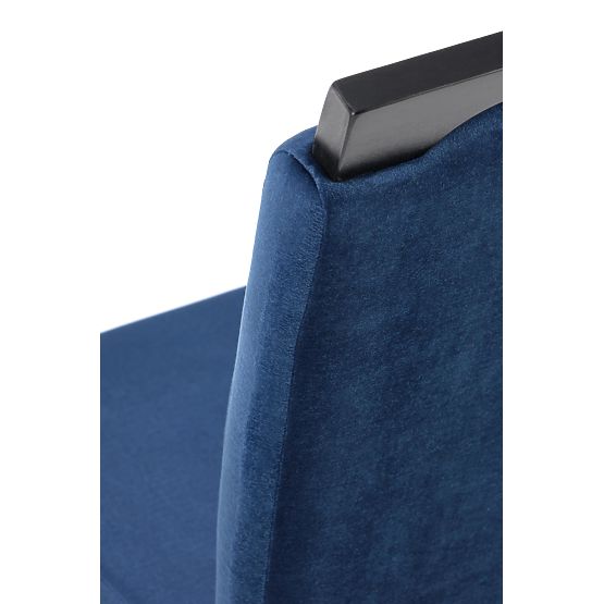 CLARION 2 stola črna / prevleka: MONOLITH 77 (temno modra) (1p=2kos)