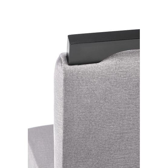 CLARION 2 stoliči črna / prevleka: MONOLITH 85 (pepel) (1p=2kos)