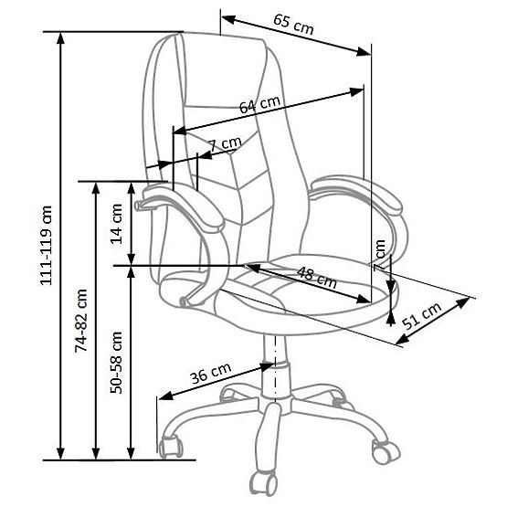 CODY pisarniški stol rjav