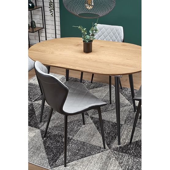 COLORADO raztegljiva miza, plošča - zlati hrast, okvir - črna (2p=1ks)