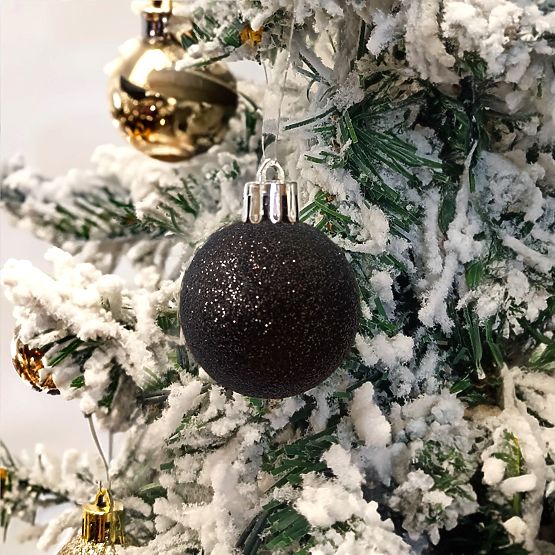 ČRNE BOŽIČNE KROGLE 100 KOSOV KL-21X04