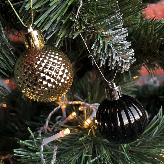 ČRNE BOŽIČNE KROGLE 34 KOSOV SYSD1688-033