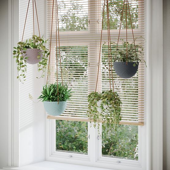 Cvetlični lonec LOKAI kremna barva boho stil za notranjost ameliahome