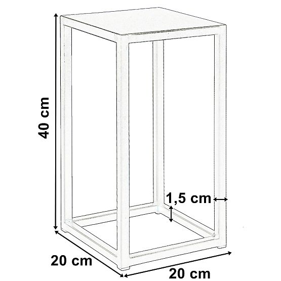 Cvetlični stojalo Piatto loft 40 cm črno