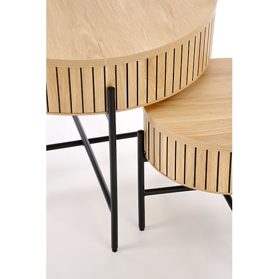 DANTE komplet 2 klopi, naravna / črna (1p=1komplet)