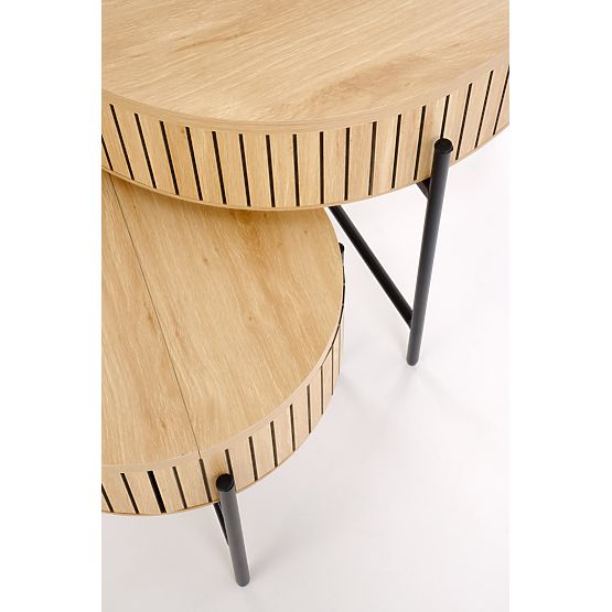 DANTE komplet 2 klopi, naravna / črna (1p=1komplet)