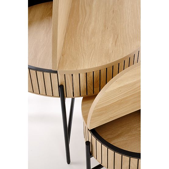 DANTE komplet 2 klopi, naravna / črna (1p=1komplet)