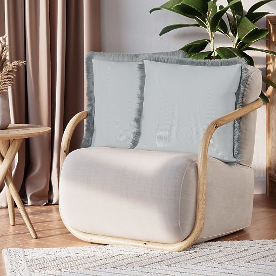 Dekorativna prevleka za blazino CLEAR siva z boho velvet tiskom 45x45 ameliahome