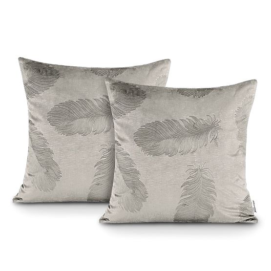 Dekorativna prevleka za blazino PEACOCK barva cappuccino z vtisnjenim živalskim motivom v slogu glam