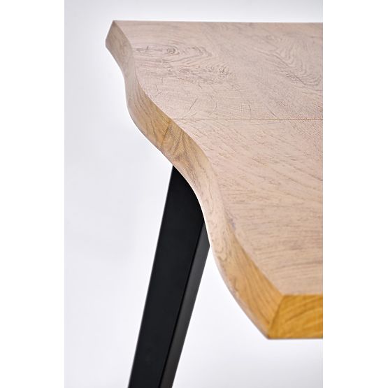 DICKSON 2 raztegljiva miza 150-210/90 cm, plošča - naravna, noge - črne (2p=1ks)