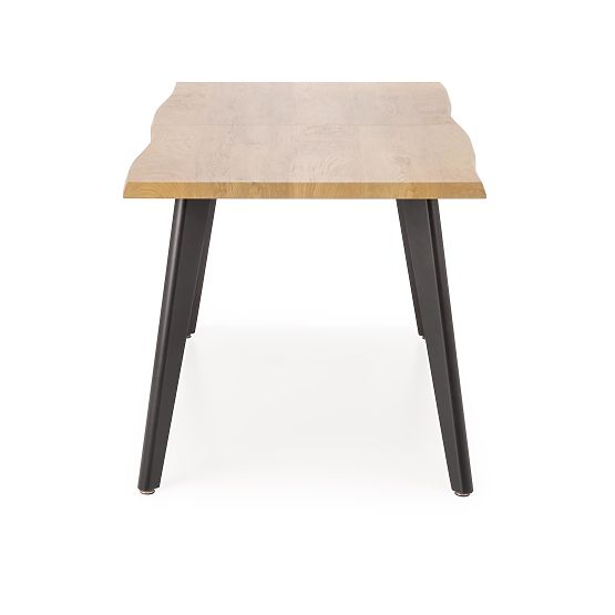 DICKSON 2 raztegljiva miza 150-210/90 cm, plošča - naravna, noge - črne (2p=1ks)