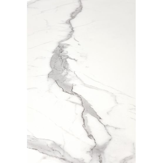 DIESEL raztegljiva miza plošča - beli marmor / temno siva, noge - črne (2p=1ks)