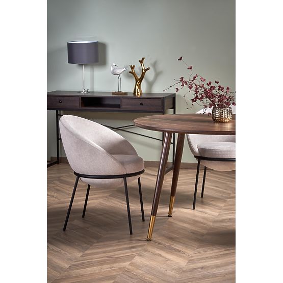 DOMENICO miza plošča - oreh, noge - oreh / zlata (2p=1ks)