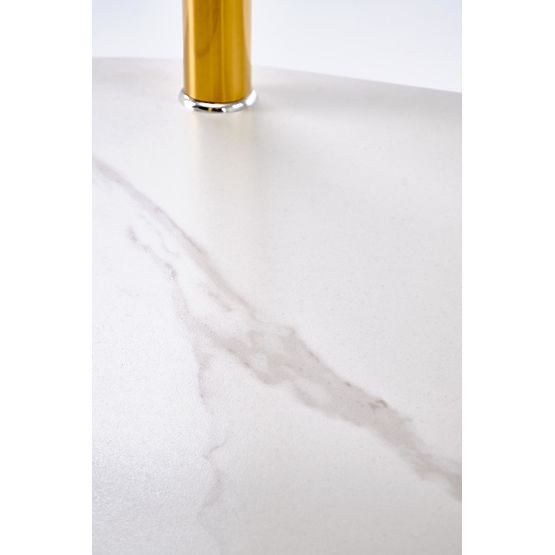 DUCAT konferenčna miza, bel marmor / prozorna / zlata (2p=1ks)