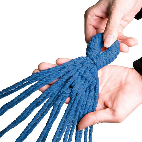 Dvojna viseča mreža 480143A MODRA