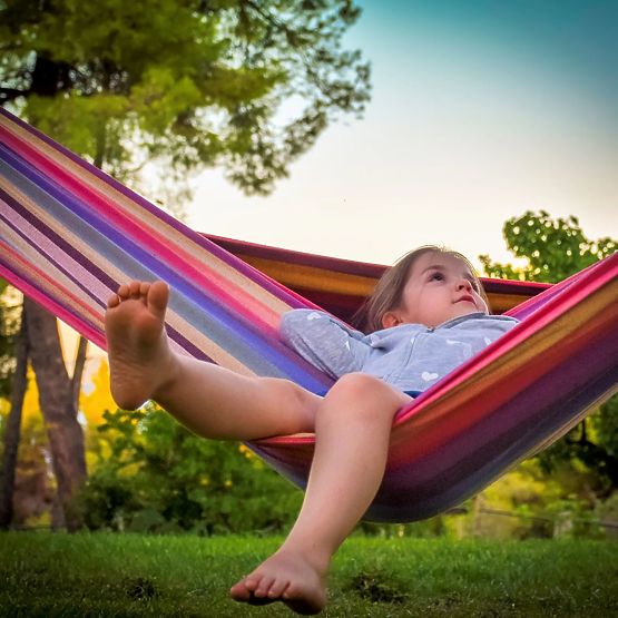 Dvojna viseča mreža s prečko 80 cm 480145A RUMENA