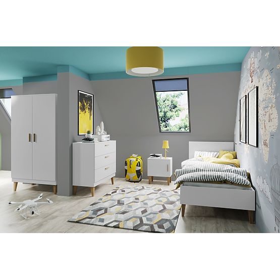 Dvovratna garderobna omara KUBI - bela