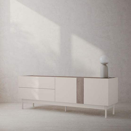 Dvovratna TV omarica z predali Berula, kašmir, Oreh Villa