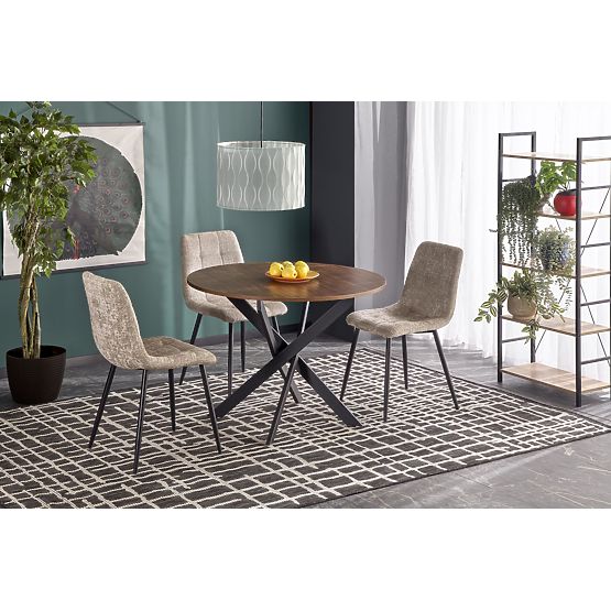 EDGAR miza, plošča - oreh, noge - črne (2p=1ks)