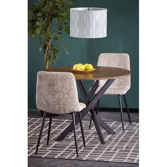 EDGAR miza, plošča - oreh, noge - črne (2p=1ks)