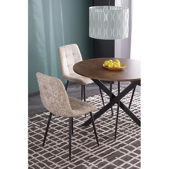 EDGAR miza, plošča - oreh, noge - črne (2p=1ks)