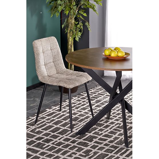 EDGAR miza, plošča - oreh, noge - črne (2p=1ks)