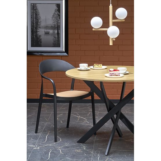 EDGAR miza, plošča - zlati hrast, noge - črne (2p=1ks)