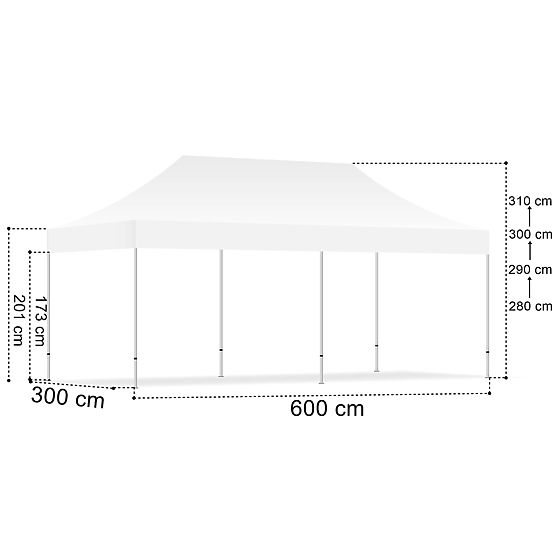 Ekspresni poslovni paviljon - 3x6 m - bel