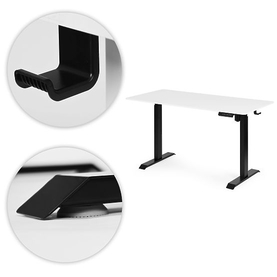 Električno nastavljiva miza 140x70 cm, nastavljiva višina 76-121 cm ModernHome