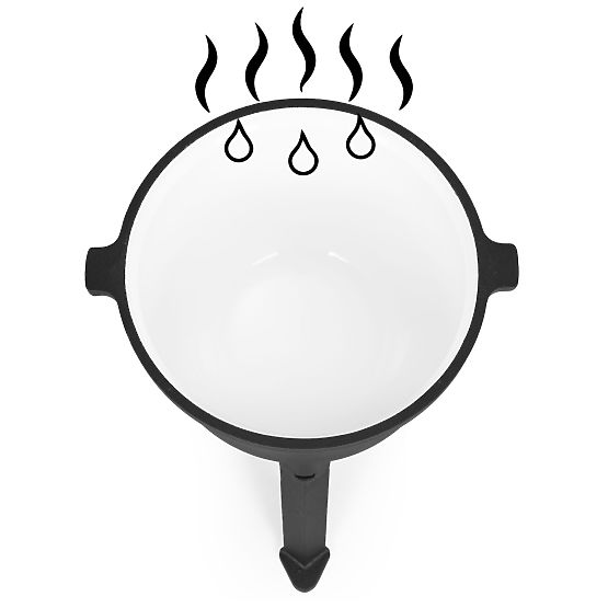 Emajliran litoželezni kotel 10L stoječi lovski lonec ognjišče žar MultiGarden