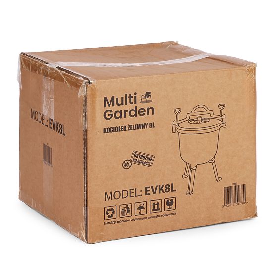 Emajliran litoželezni lonec 8L stoječi lovski lonec ognjišče žar MultiGarden