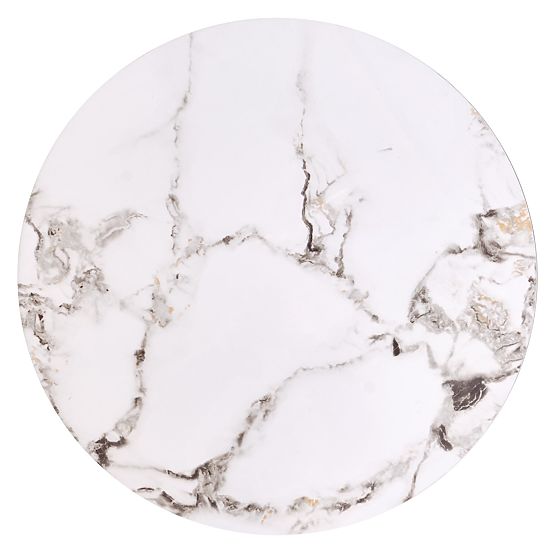 FATIMA komplet 2 klopi, beli marmor / črna (1p=1ks)