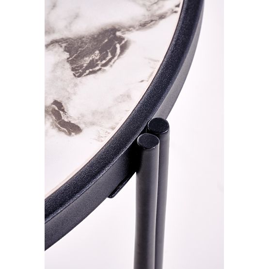 FATIMA komplet 2 klopi, beli marmor / črna (1p=1ks)